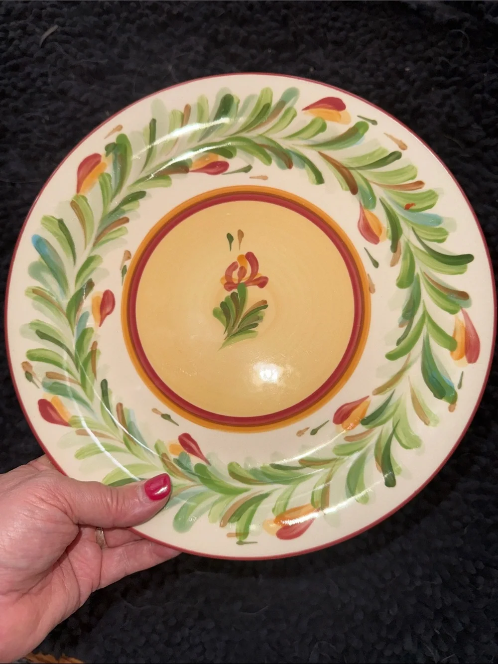 Gail Pittman Pottery Southern Living Sienna Dinner Plate Handpainted